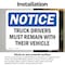Signmission Truck Drivers Must Remain With Their Vehicle OSHA Notice Sign, Vinyl Decal, 10in W x 7in L, 2PK OS-2PACK-NS-D-710-L-16761 - alternate 3